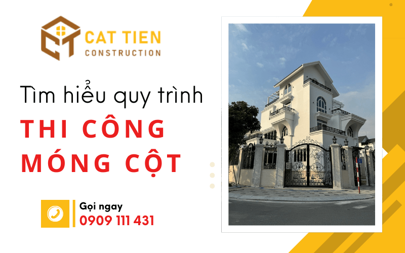 quy trình thi công móng cột