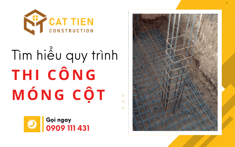 quy trình thi công móng cột