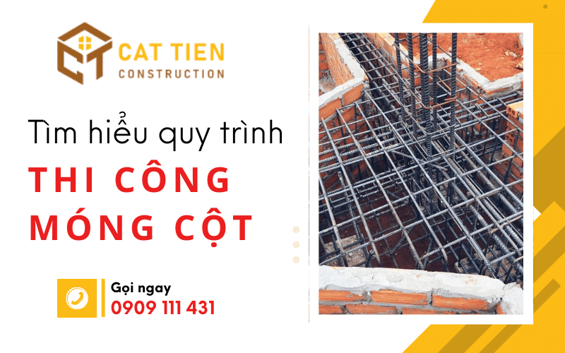quy trình thi công móng cột