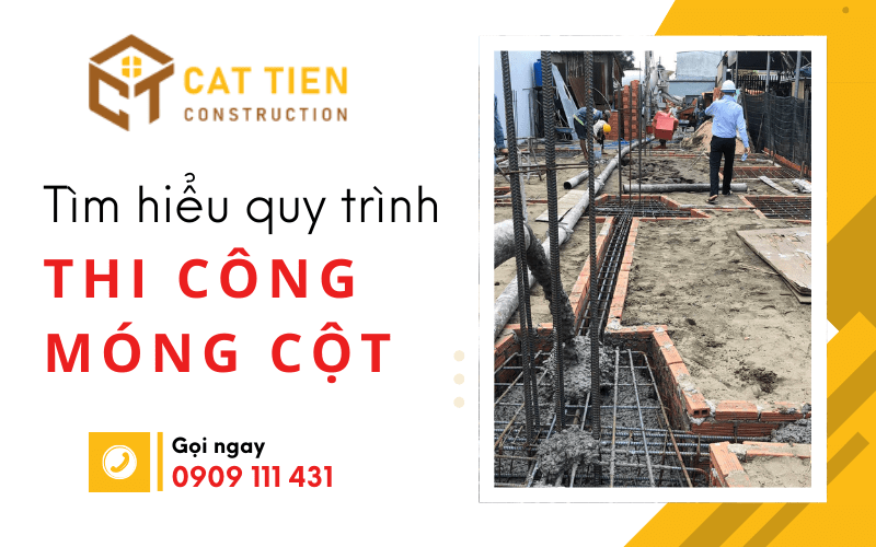 quy trình thi công móng cột