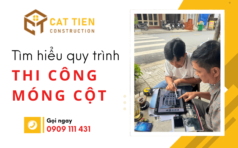 quy trình thi công móng cột